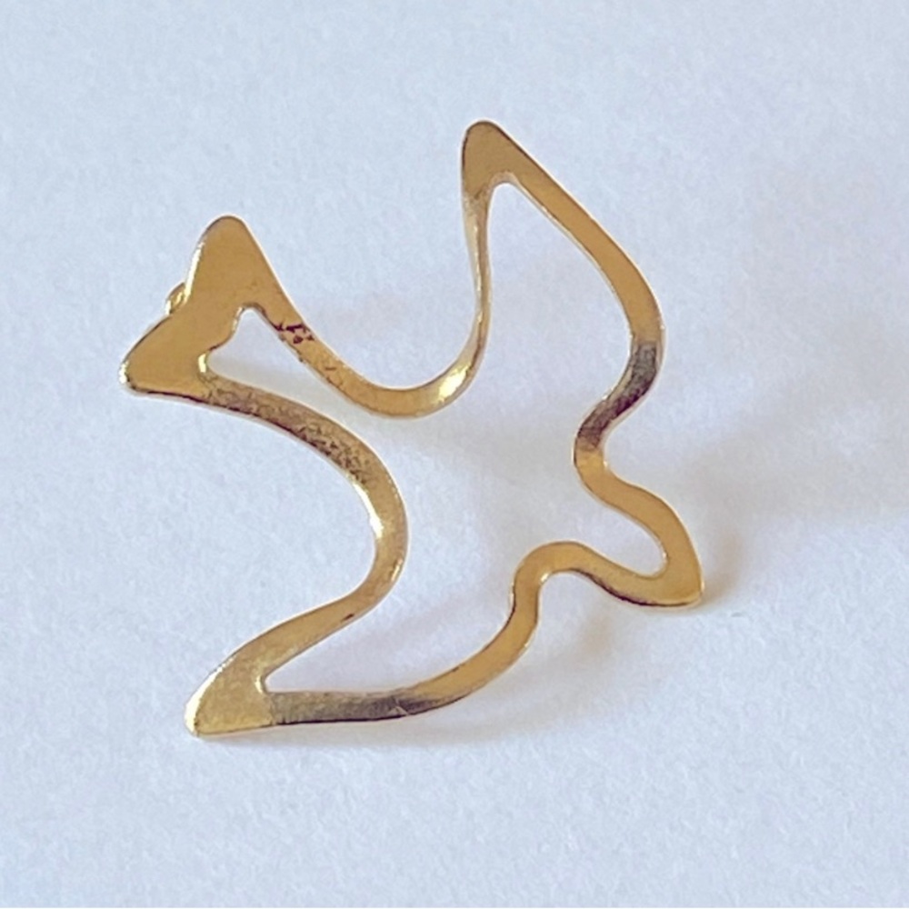Gold Plated Peace Dove Pin